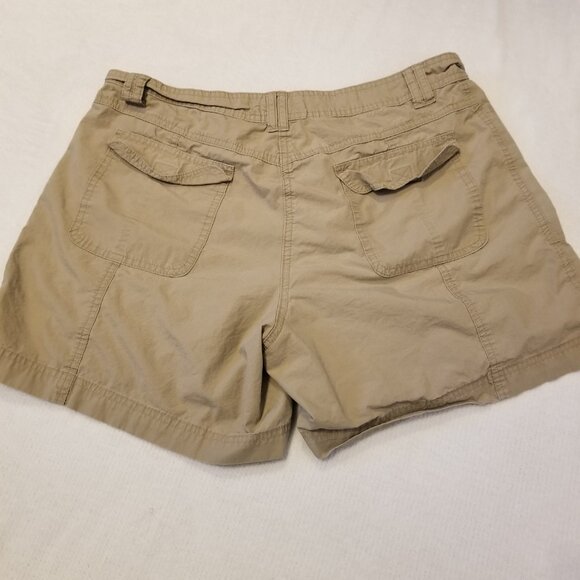 Denver Hayes Hiking Shorts W12 100% Cotton Beige Large Khaki Cargo Short Vintage - Picture 4 of 9